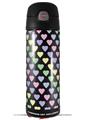 Skin Decal Wrap for Thermos Funtainer 16oz Bottle Pastel Hearts on Black (BOTTLE NOT INCLUDED) by WraptorSkinz
