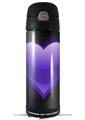 Skin Decal Wrap for Thermos Funtainer 16oz Bottle Glass Heart Grunge Purple (BOTTLE NOT INCLUDED) by WraptorSkinz