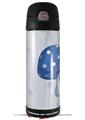 Skin Decal Wrap for Thermos Funtainer 16oz Bottle Mushrooms Blue (BOTTLE NOT INCLUDED) by WraptorSkinz