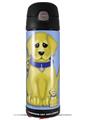Skin Decal Wrap for Thermos Funtainer 16oz Bottle Puppy Dogs on Blue (BOTTLE NOT INCLUDED) by WraptorSkinz
