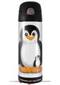 Skin Decal Wrap for Thermos Funtainer 16oz Bottle Penguins on White (BOTTLE NOT INCLUDED) by WraptorSkinz