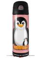 Skin Decal Wrap for Thermos Funtainer 16oz Bottle Penguins on Pink (BOTTLE NOT INCLUDED) by WraptorSkinz
