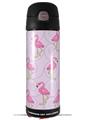 Skin Decal Wrap for Thermos Funtainer 16oz Bottle Flamingos on Pink (BOTTLE NOT INCLUDED) by WraptorSkinz