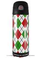 Skin Decal Wrap for Thermos Funtainer 16oz Bottle Argyle Red and Green (BOTTLE NOT INCLUDED) by WraptorSkinz