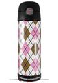 Skin Decal Wrap for Thermos Funtainer 16oz Bottle Argyle Pink and Brown (BOTTLE NOT INCLUDED) by WraptorSkinz