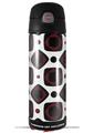 Skin Decal Wrap for Thermos Funtainer 16oz Bottle Red And Black Squared (BOTTLE NOT INCLUDED) by WraptorSkinz