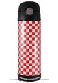Skin Decal Wrap for Thermos Funtainer 16oz Bottle Checkered Canvas Red and White (BOTTLE NOT INCLUDED) by WraptorSkinz