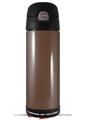Skin Decal Wrap for Thermos Funtainer 16oz Bottle Solids Collection Chocolate Brown (BOTTLE NOT INCLUDED) by WraptorSkinz