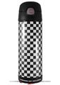 Skin Decal Wrap for Thermos Funtainer 16oz Bottle Checkered Canvas Black and White (BOTTLE NOT INCLUDED) by WraptorSkinz