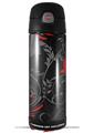 Skin Decal Wrap for Thermos Funtainer 16oz Bottle Twisted Garden Gray and Red (BOTTLE NOT INCLUDED) by WraptorSkinz