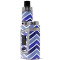 Skin Decal Wraps for Smok AL85 Alien Baby Zig Zag Blues VAPE NOT INCLUDED