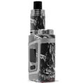 Skin Decal Wraps for Smok AL85 Alien Baby Chrome Skull on Black VAPE NOT INCLUDED