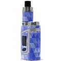 Skin Decal Wraps for Smok AL85 Alien Baby Triangle Mosaic Blue VAPE NOT INCLUDED