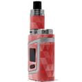 Skin Decal Wraps for Smok AL85 Alien Baby Triangle Mosaic Red VAPE NOT INCLUDED