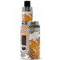 Skin Decal Wraps for Smok AL85 Alien Baby Halftone Splatter White Orange VAPE NOT INCLUDED