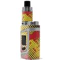 Skin Decal Wraps for Smok AL85 Alien Baby Halftone Splatter Yellow Red VAPE NOT INCLUDED