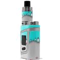 Skin Decal Wraps for Smok AL85 Alien Baby Ripped Colors Neon Teal Gray VAPE NOT INCLUDED