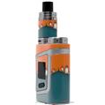 Skin Decal Wraps for Smok AL85 Alien Baby Ripped Colors Orange Seafoam Green VAPE NOT INCLUDED