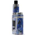 Skin Decal Wraps for Smok AL85 Alien Baby HEX Mesh Camo 01 Blue Bright VAPE NOT INCLUDED