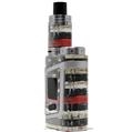 Skin Decal Wraps for Smok AL85 Alien Baby Painted Faded and Cracked Red Line USA American Flag VAPE NOT INCLUDED