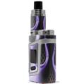 Skin Decal Wraps for Smok AL85 Alien Baby Metal Flames Purple VAPE NOT INCLUDED