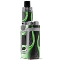 Skin Decal Wraps for Smok AL85 Alien Baby Metal Flames Green VAPE NOT INCLUDED