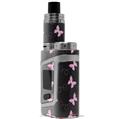 Skin Decal Wraps for Smok AL85 Alien Baby Pastel Butterflies Pink on Black VAPE NOT INCLUDED