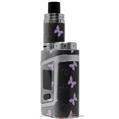 Skin Decal Wraps for Smok AL85 Alien Baby Pastel Butterflies Purple on Black VAPE NOT INCLUDED