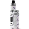 Skin Decal Wraps for Smok AL85 Alien Baby Pastel Butterflies Purple on White VAPE NOT INCLUDED