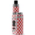 Skin Decal Wraps for Smok AL85 Alien Baby Checkered Canvas Red and White VAPE NOT INCLUDED