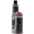 Skin Decal Wraps for Smok AL85 Alien Baby Twisted Garden Gray and Red VAPE NOT INCLUDED