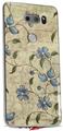 WraptorSkinz Skin Decal Wrap compatible with LG V30 Flowers and Berries Blue