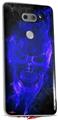 WraptorSkinz Skin Decal Wrap compatible with LG V30 Flaming Fire Skull Blue