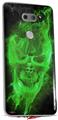 WraptorSkinz Skin Decal Wrap compatible with LG V30 Flaming Fire Skull Green