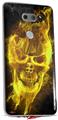 WraptorSkinz Skin Decal Wrap compatible with LG V30 Flaming Fire Skull Yellow