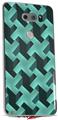 WraptorSkinz Skin Decal Wrap compatible with LG V30 Retro Houndstooth Seafoam Green