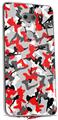WraptorSkinz Skin Decal Wrap compatible with LG V30 Sexy Girl Silhouette Camo Red