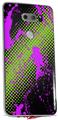 WraptorSkinz Skin Decal Wrap compatible with LG V30 Halftone Splatter Hot Pink Green