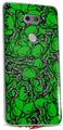 WraptorSkinz Skin Decal Wrap compatible with LG V30 Scattered Skulls Green