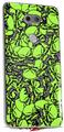 WraptorSkinz Skin Decal Wrap compatible with LG V30 Scattered Skulls Neon Green