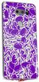 WraptorSkinz Skin Decal Wrap compatible with LG V30 Scattered Skulls Purple