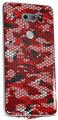 WraptorSkinz Skin Decal Wrap compatible with LG V30 HEX Mesh Camo 01 Red Bright