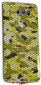 WraptorSkinz Skin Decal Wrap compatible with LG V30 HEX Mesh Camo 01 Yellow