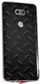 WraptorSkinz Skin Decal Wrap compatible with LG V30 Diamond Plate Metal 02 Black