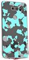 WraptorSkinz Skin Decal Wrap compatible with LG V30 WraptorCamo Old School Camouflage Camo Neon Teal