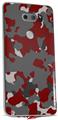 WraptorSkinz Skin Decal Wrap compatible with LG V30 WraptorCamo Old School Camouflage Camo Red Dark