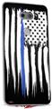WraptorSkinz Skin Decal Wrap compatible with LG V30 Brushed USA American Flag Blue Line