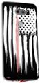 WraptorSkinz Skin Decal Wrap compatible with LG V30 Brushed USA American Flag Pink Line