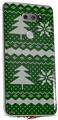 WraptorSkinz Skin Decal Wrap compatible with LG V30 Ugly Holiday Christmas Sweater - Christmas Trees Green 01