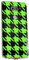 WraptorSkinz Skin Decal Wrap compatible with LG V30 Houndstooth Neon Lime Green on Black